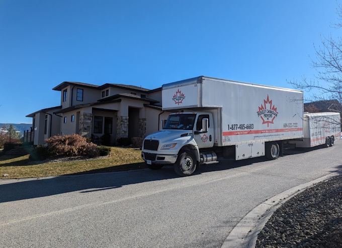 Purely Canadian Movers branded truck